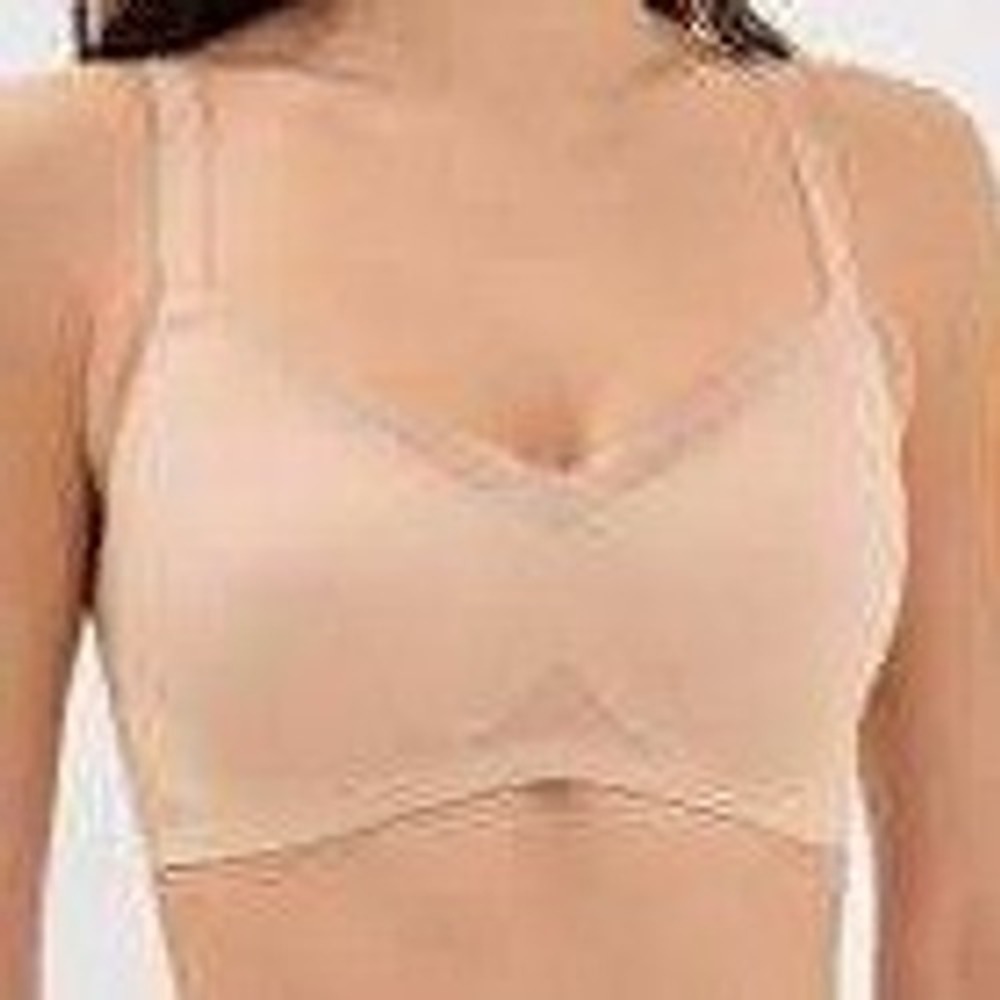Honeylove Silhouette Bra Tan Beige Wireless‎ Support Mesh Style LWBR0301 Size 2X
